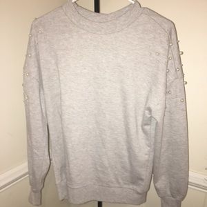 pearl beaded francesca’s sweater